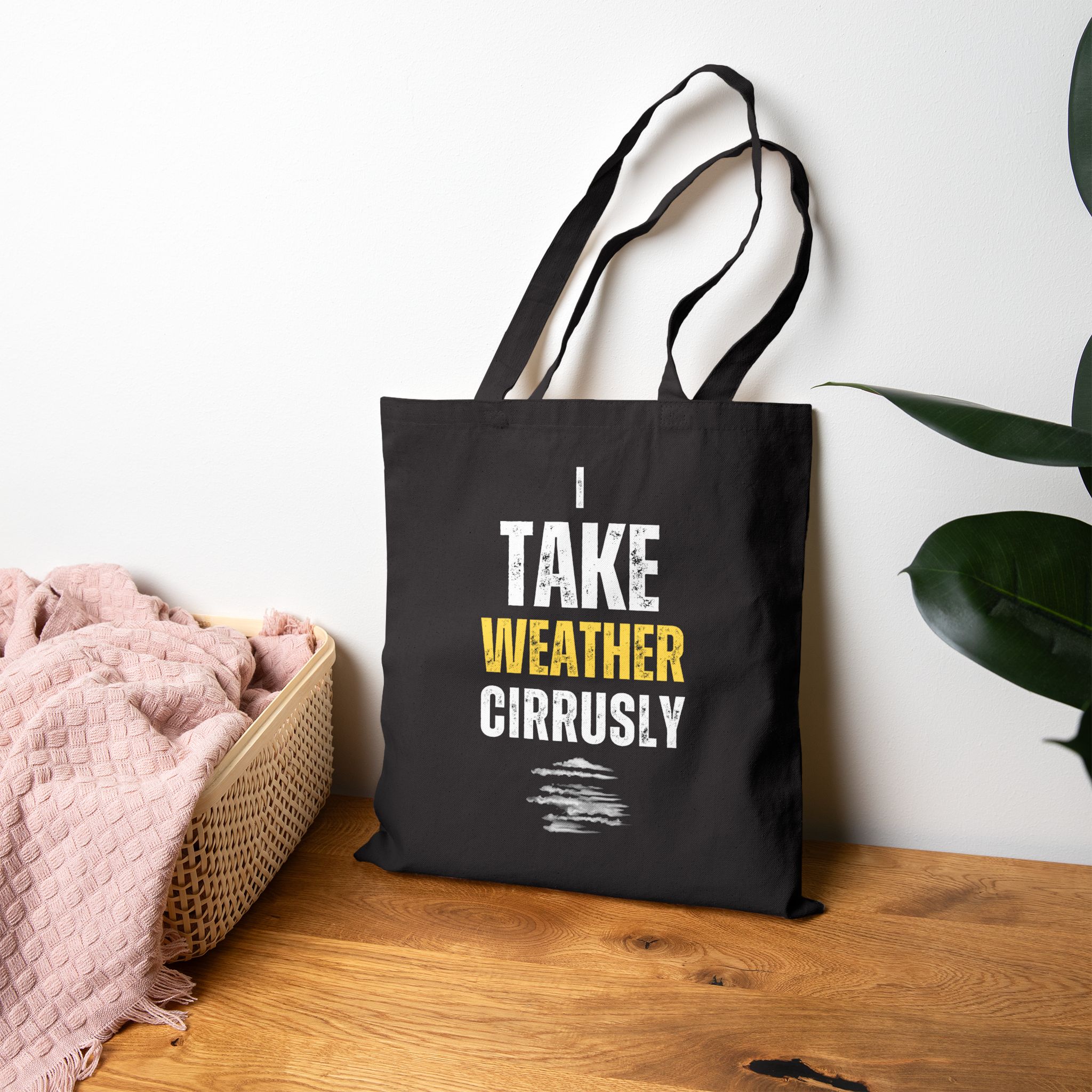 I Take Weather Cirrusly Tote Bag - Black - Image 2