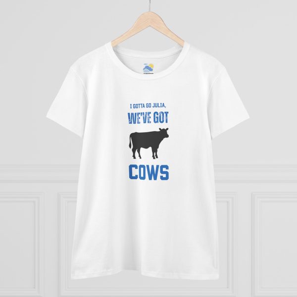 We've Got Cows Women's T-Shirt (Midweight Cotton, White) - Image 4