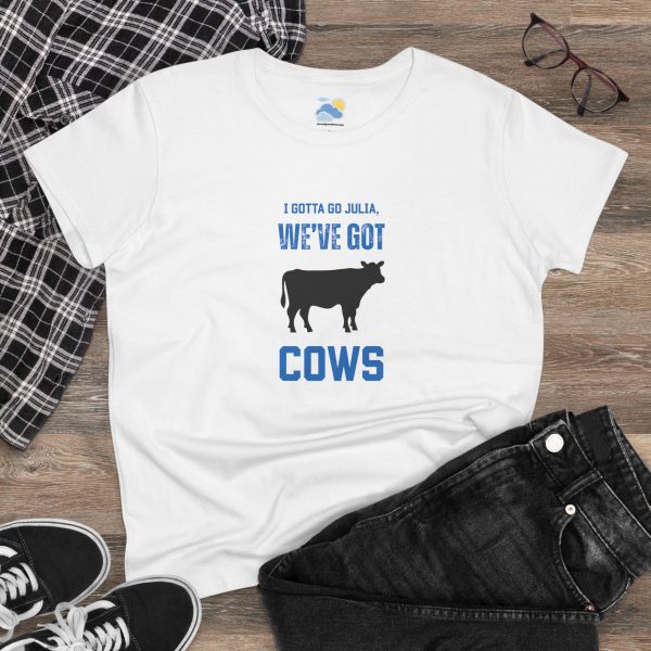 We've Got Cows Women's T-Shirt (Midweight Cotton, White) - Image 5
