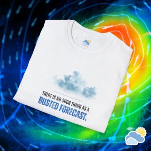 There’s No Such Thing As a Busted Forecast Unisex T-Shirt (Softstyle, White) - Image 4
