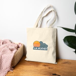 AM Weather Reusable Tote Bag - Natural