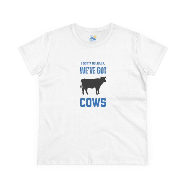 We've Got Cows Women's T-Shirt (Midweight Cotton, White) - Image 2