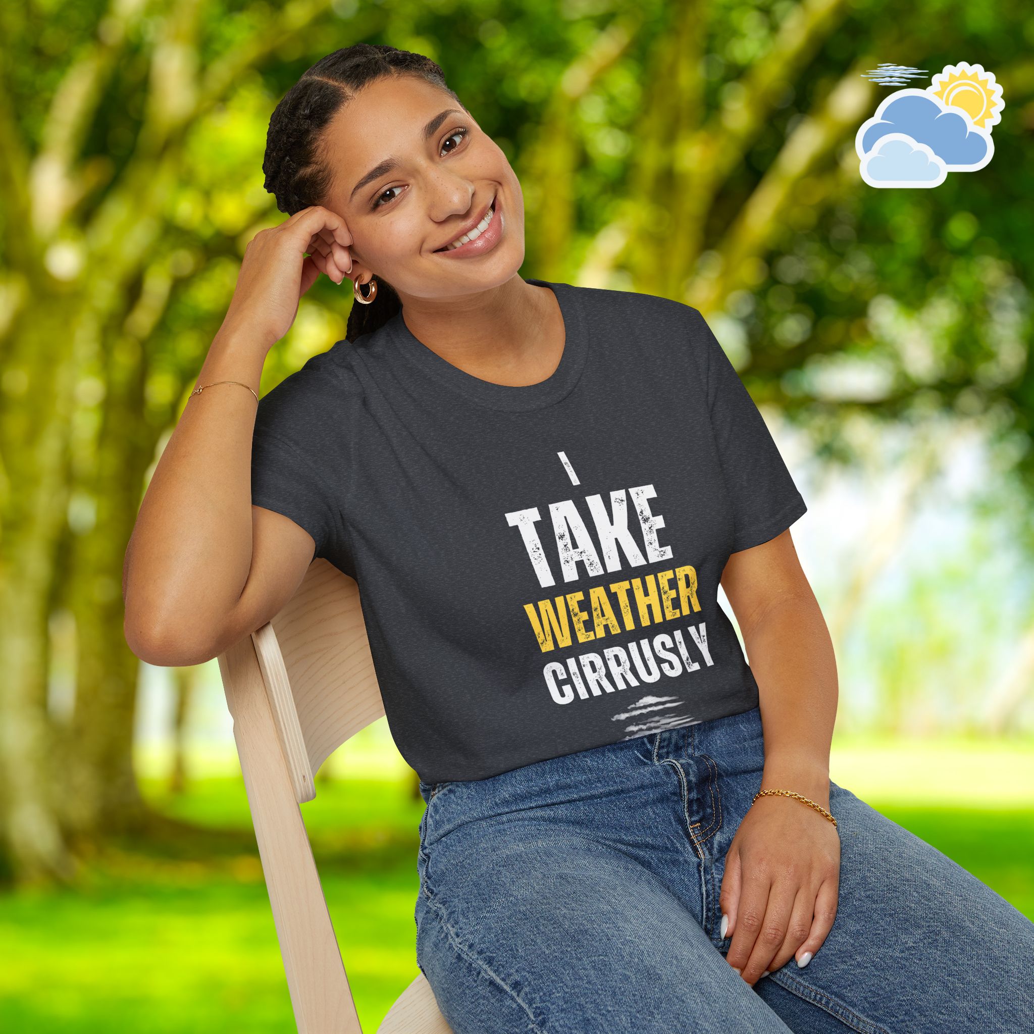 I Take Weather Cirrusly Unisex T-Shirt (Softstyle) - Image 4