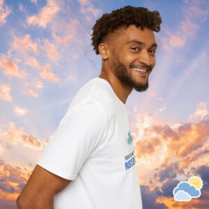 There’s No Such Thing As a Busted Forecast Unisex T-Shirt (Softstyle, White) - Image 3