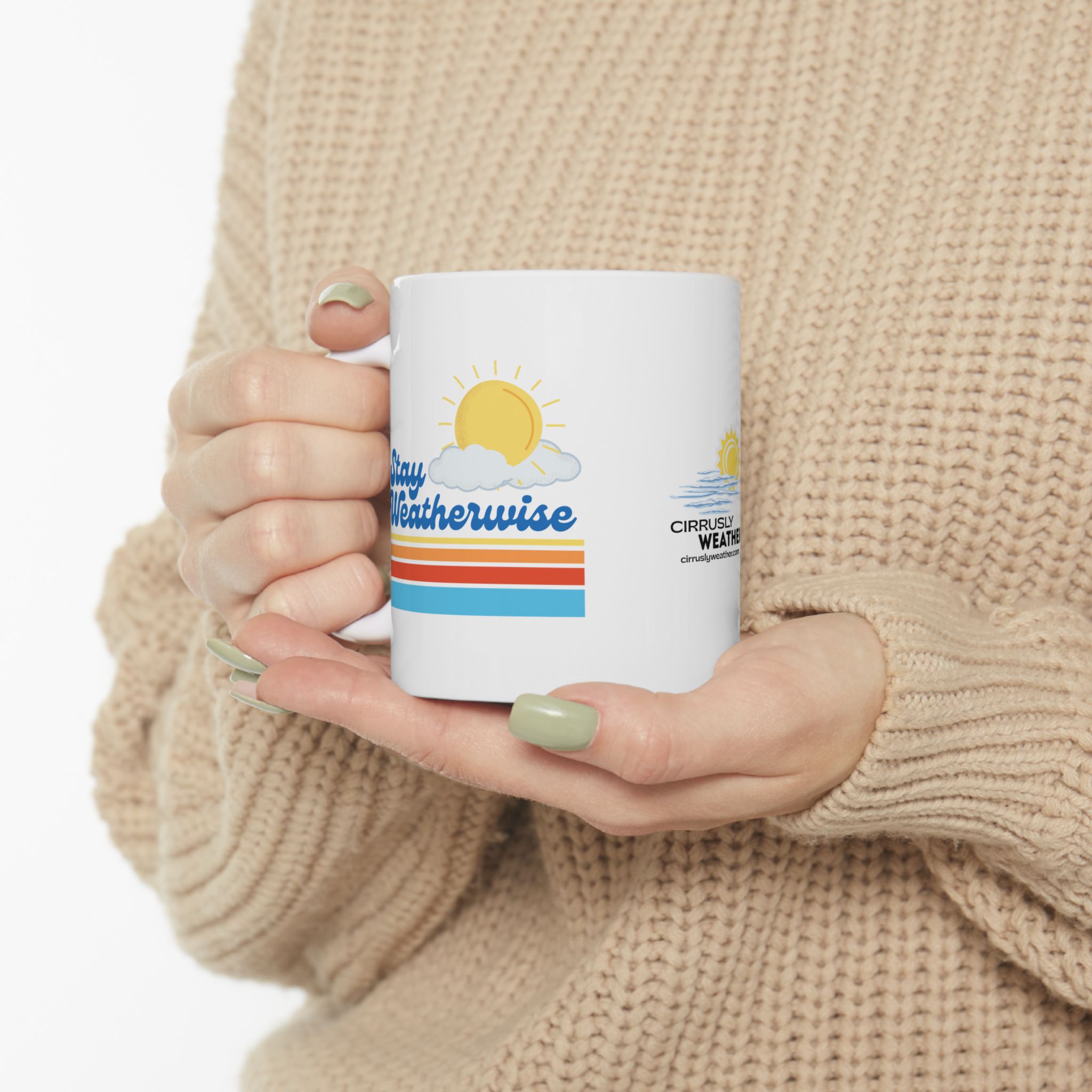 Stay Weatherwise Mug - Ceramic, White - Image 3