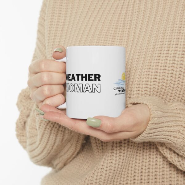 Weather Woman Ceramic Mug - White - Image 3