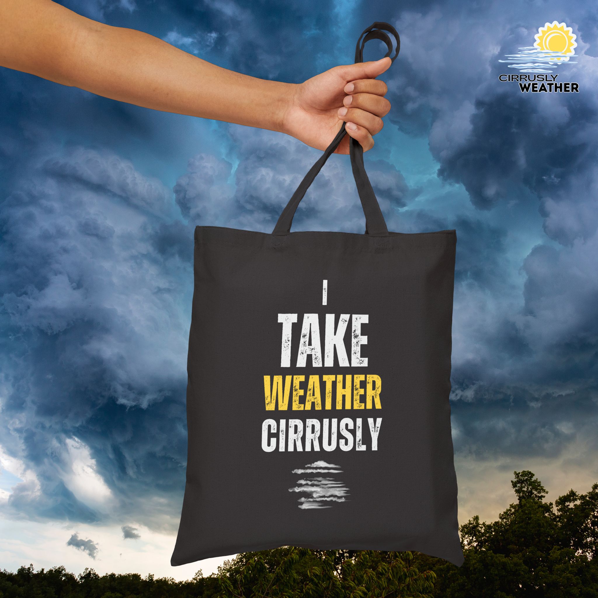 I Take Weather Cirrusly Tote Bag - Black - Image 1