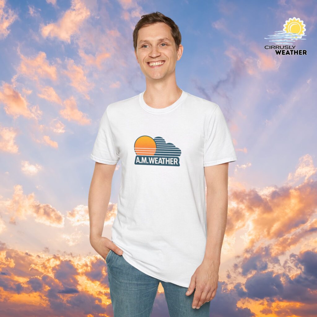 AM Weather Unisex T-Shirt (Softstyle), White