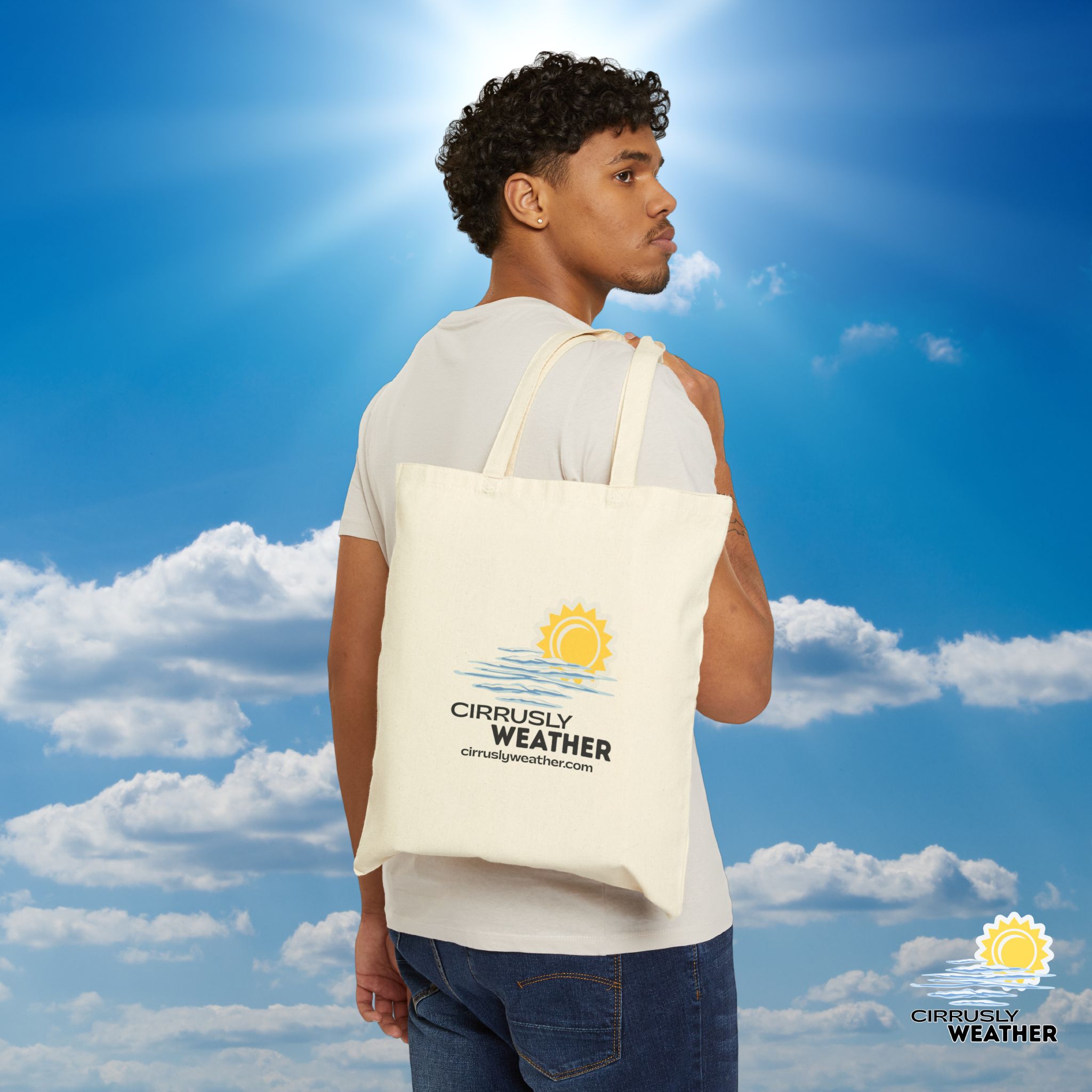 Cirrusly Weather Logo Tote Bag - Natural - Image 1