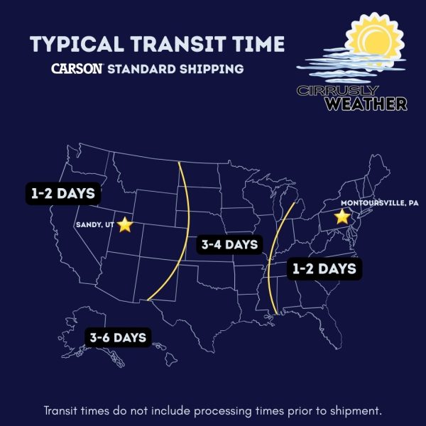 Carson typical transit times