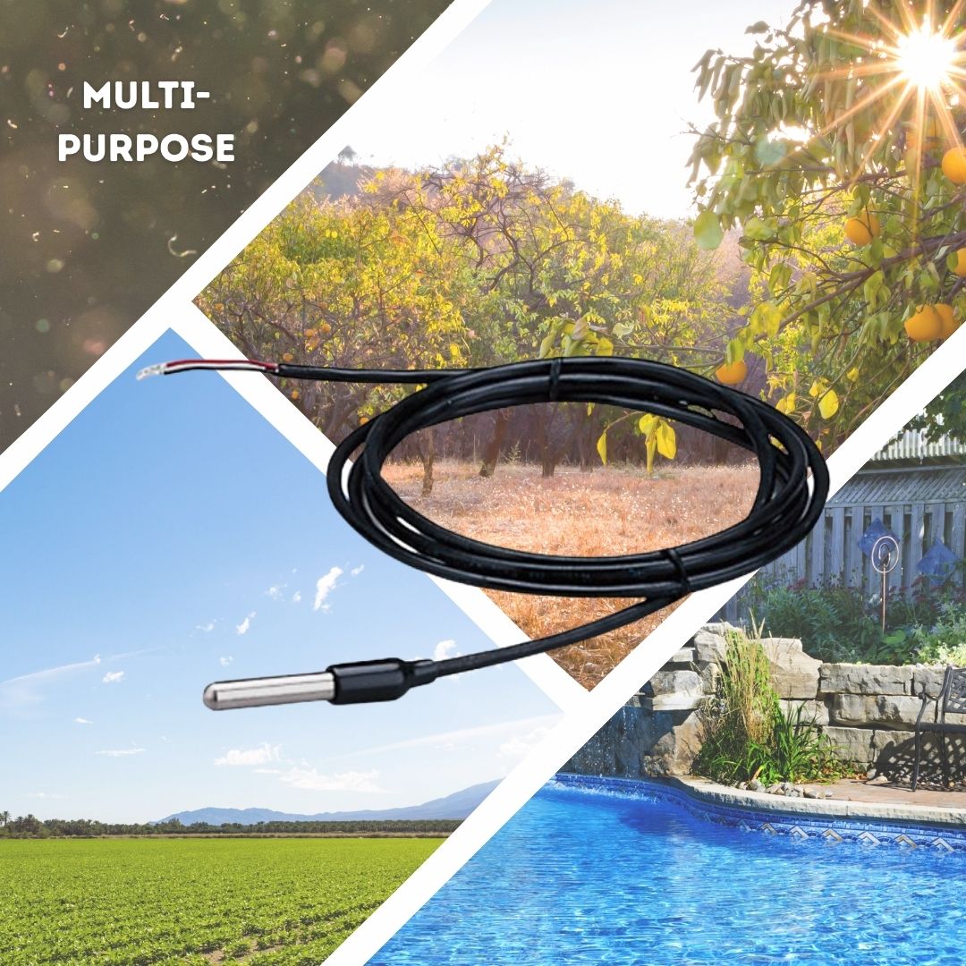 Davis Stainless Steel Temperature Probe with Two-Wire Termination (6470)