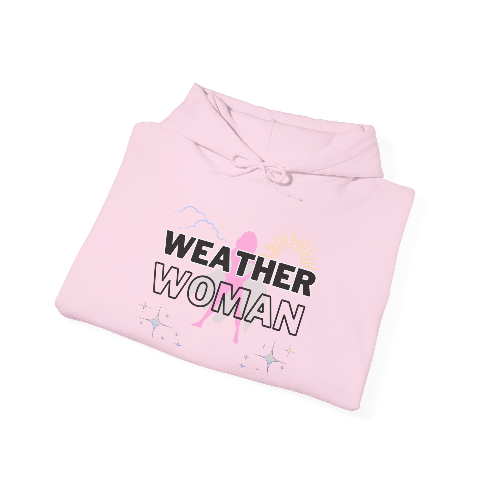 Weather Woman Hoodie, Light Pink