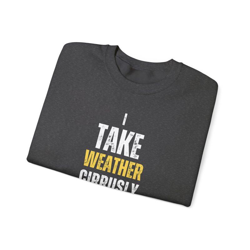 I Take Weather Cirrusly Sweatshirt, Dark Heather