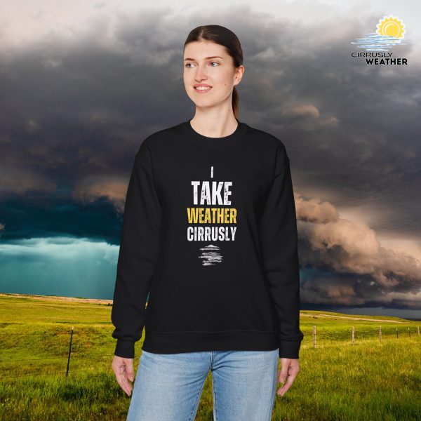 I Take Weather Cirrusly Sweatshirt, Black