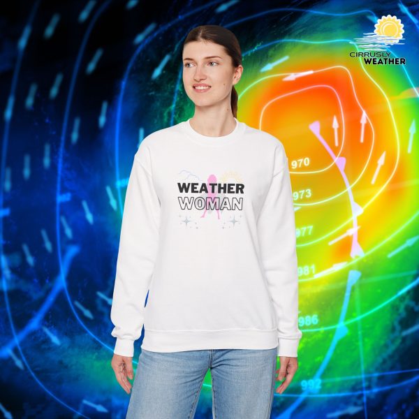 Weather Woman Crewneck Sweatshirt, White