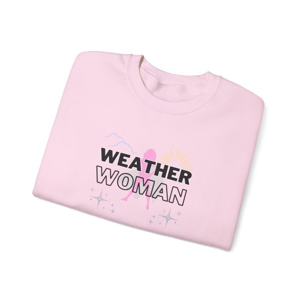Weather Woman Crewneck Sweatshirt, Light Pink