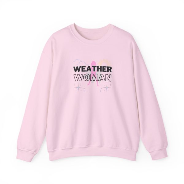Weather Woman Crewneck Sweatshirt, Light Pink