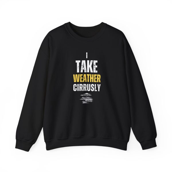 I Take Weather Cirrusly Sweatshirt, Black