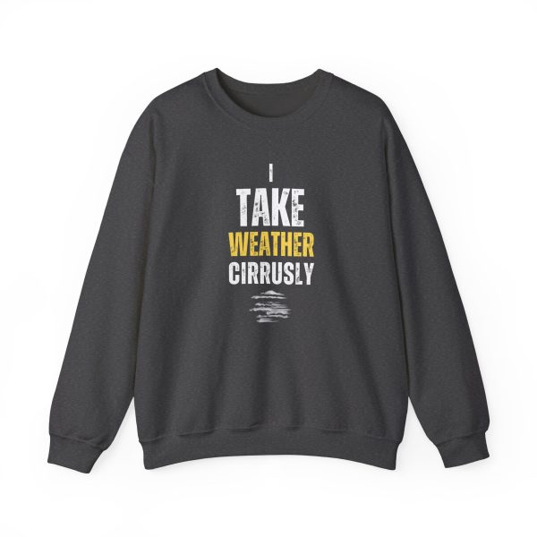 I Take Weather Cirrusly Sweatshirt, Dark Heather