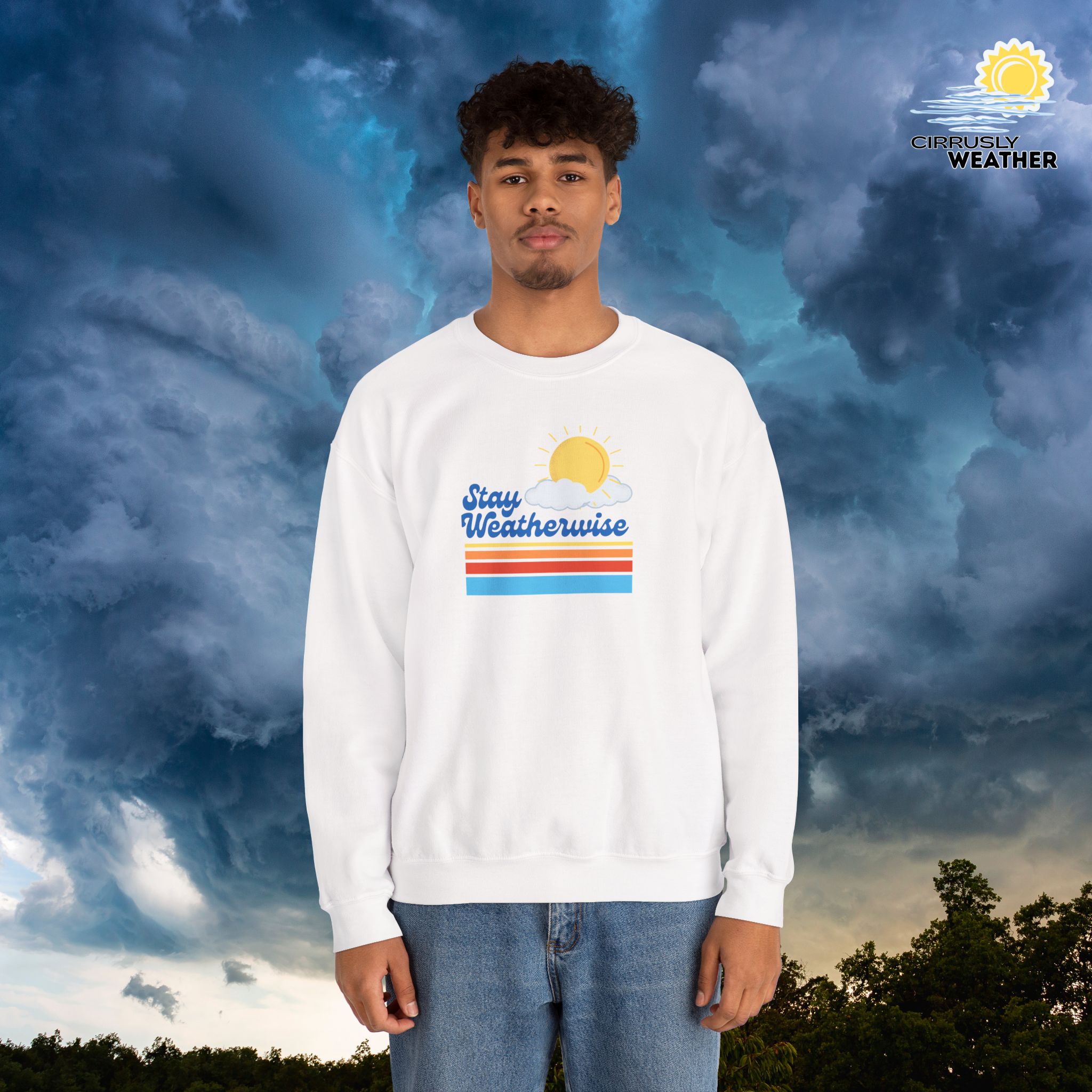Stay Weatherwise Crewneck Sweatshirt, White