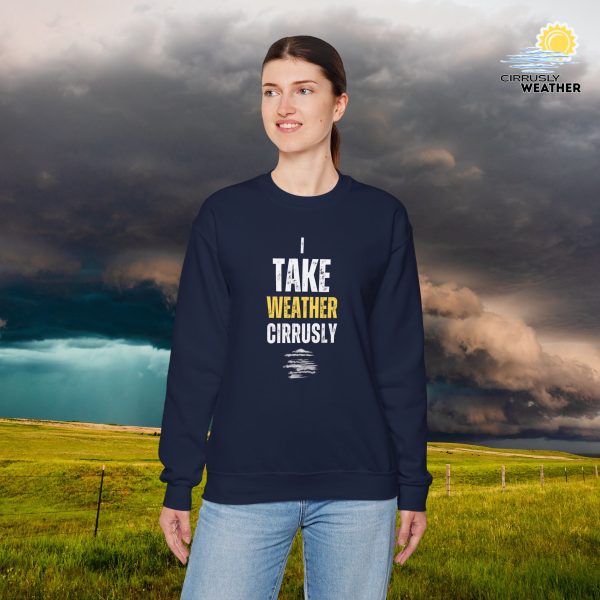I Take Weather Cirrusly Sweatshirt, Navy