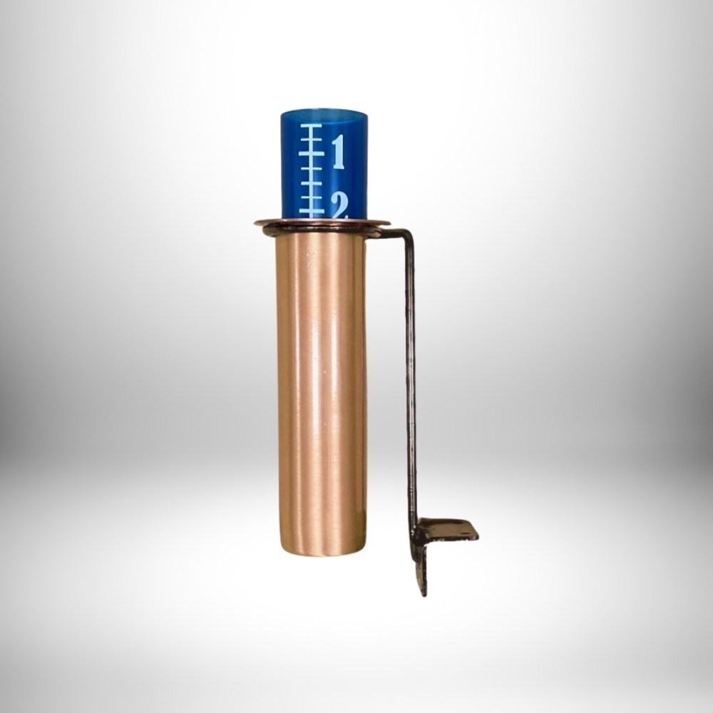 World's Coolest Solid Copper Deck Mount Minimalist Rain Gauge - Image 3