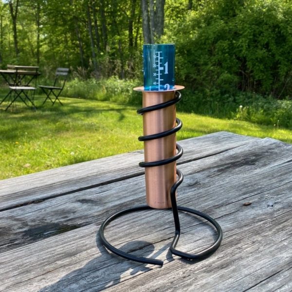 World's Coolest Copper Tabletop Rain Gauge